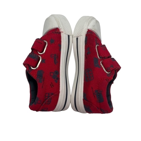 K KomForme Red Blue Car Truck Canvas Sneakers Size 5 Toddler - Picture 5 of 8